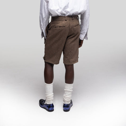 Crystal Bug Embellished Wool Shorts