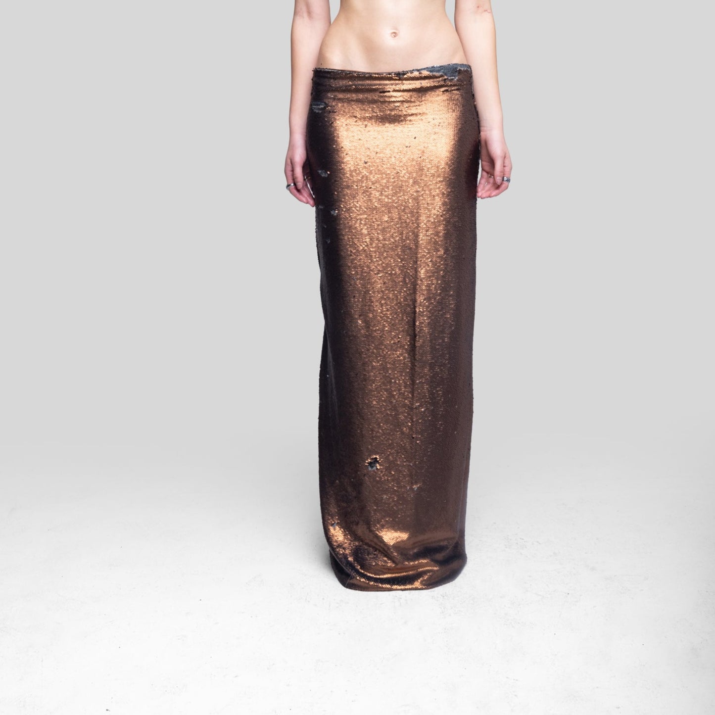 Coin Sequin Maxi Skirt