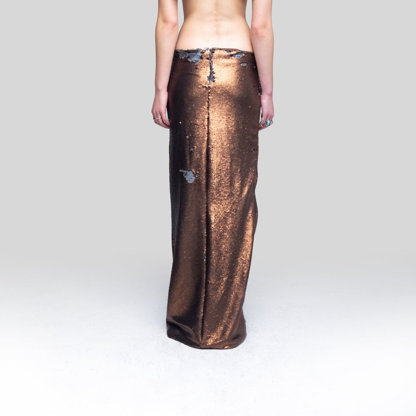 Coin Sequin Maxi Skirt