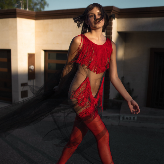 Tulle Sleeveless Overlay Gown