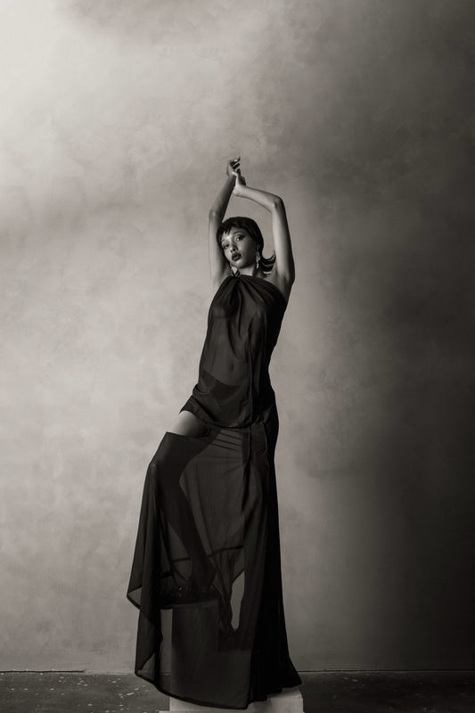 Off-shoulder Black Dress