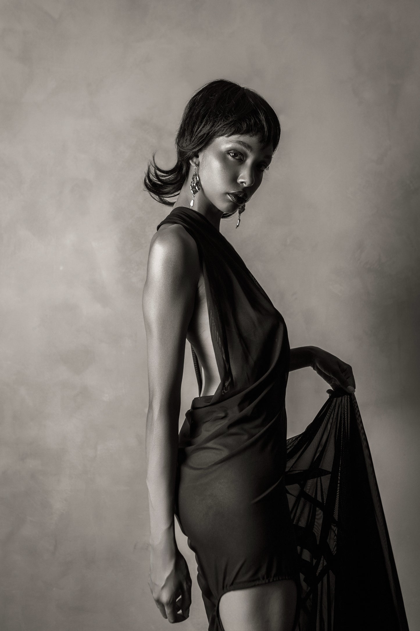 Off-shoulder Black Dress