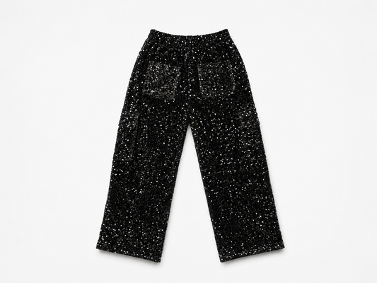 Black Sequin Trousers