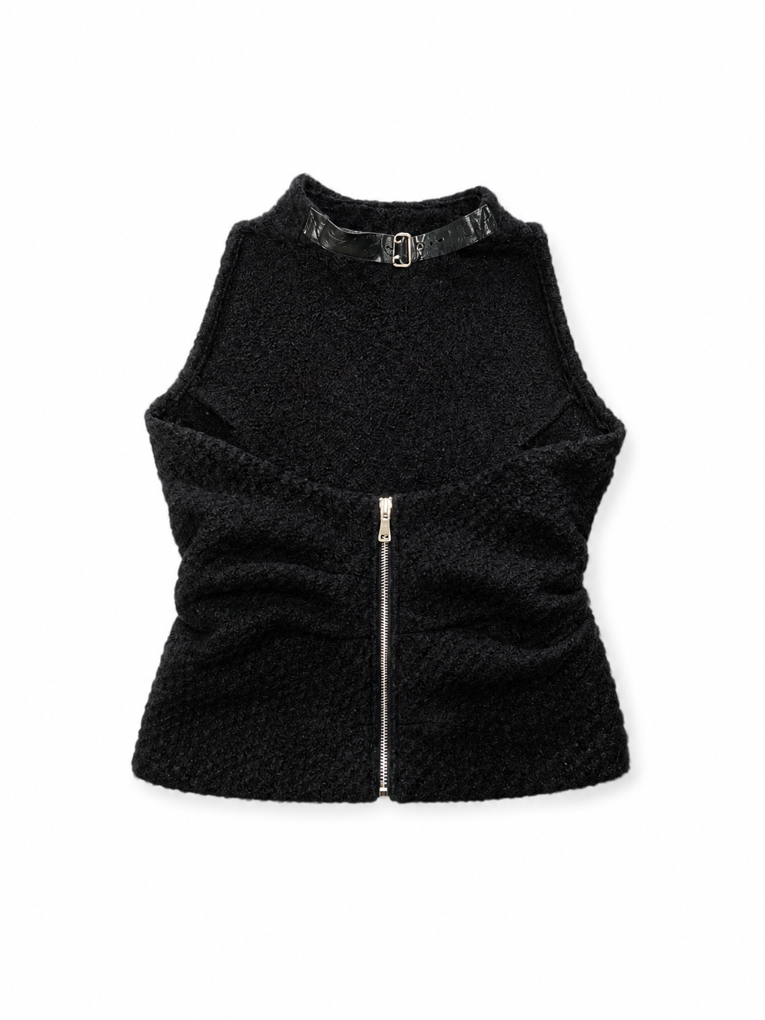 Wool Pleated Halter Top