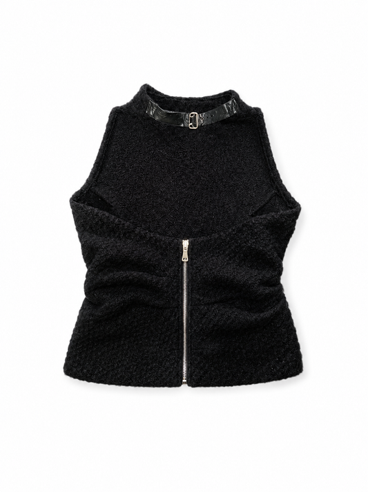 Wool Pleated Halter Top