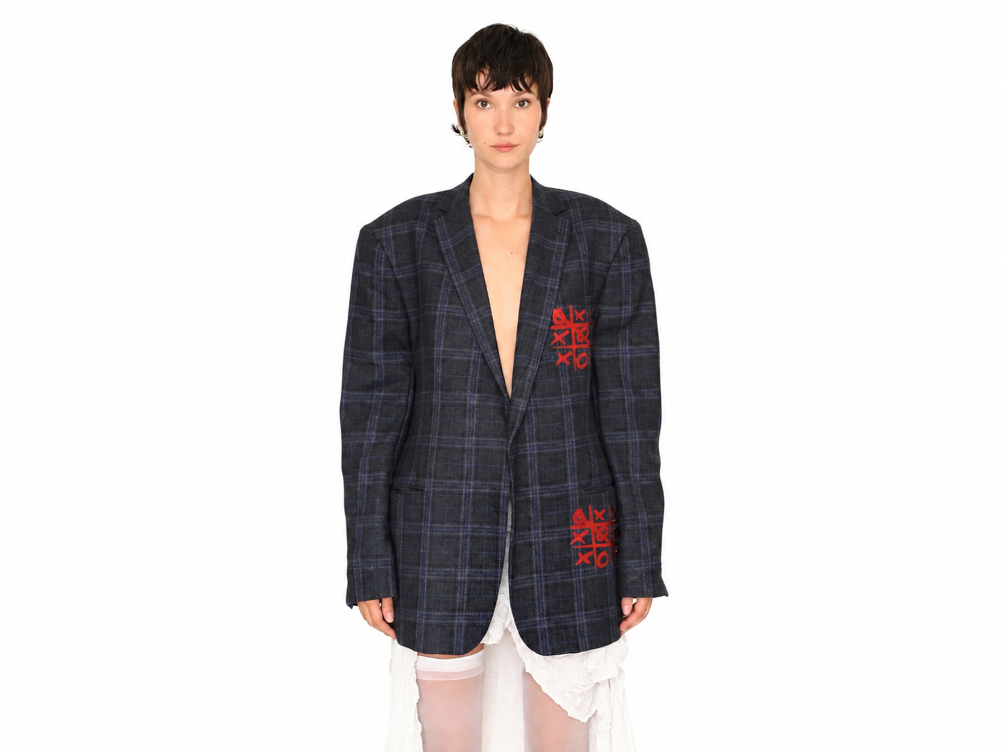Plaid ‘’XOXO’’ Blazer