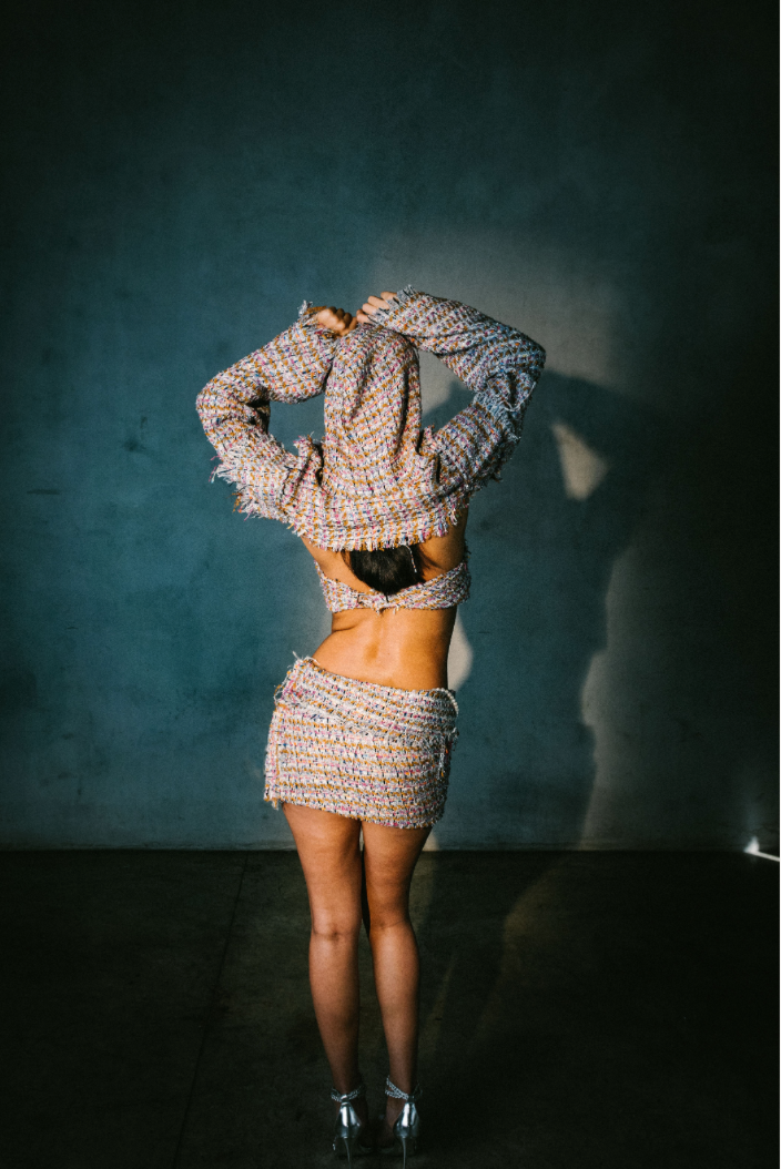 Bouclé Hooded Shrug