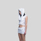 Jumbo Sequin White Mini Skirt