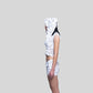Jumbo Sequin White Mini Skirt