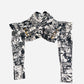 Printed Denim Cropped Jacket