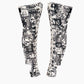 Printed Lace-Up Thigh High Heel Spats