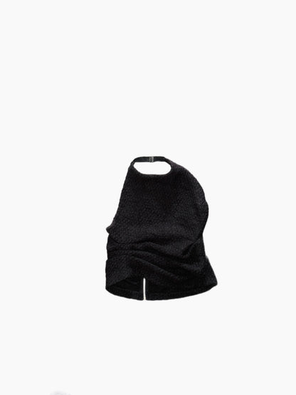 Wool Pleated Halter Top
