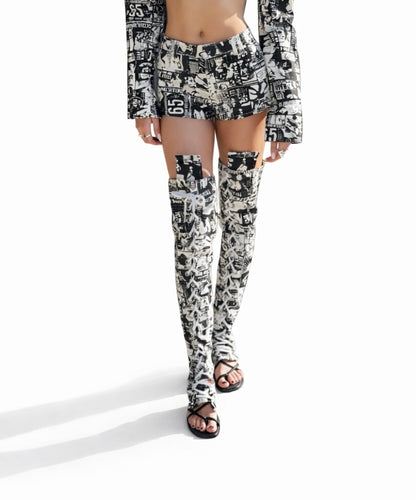 Hotline Lace-Up Thigh High Heel Spats