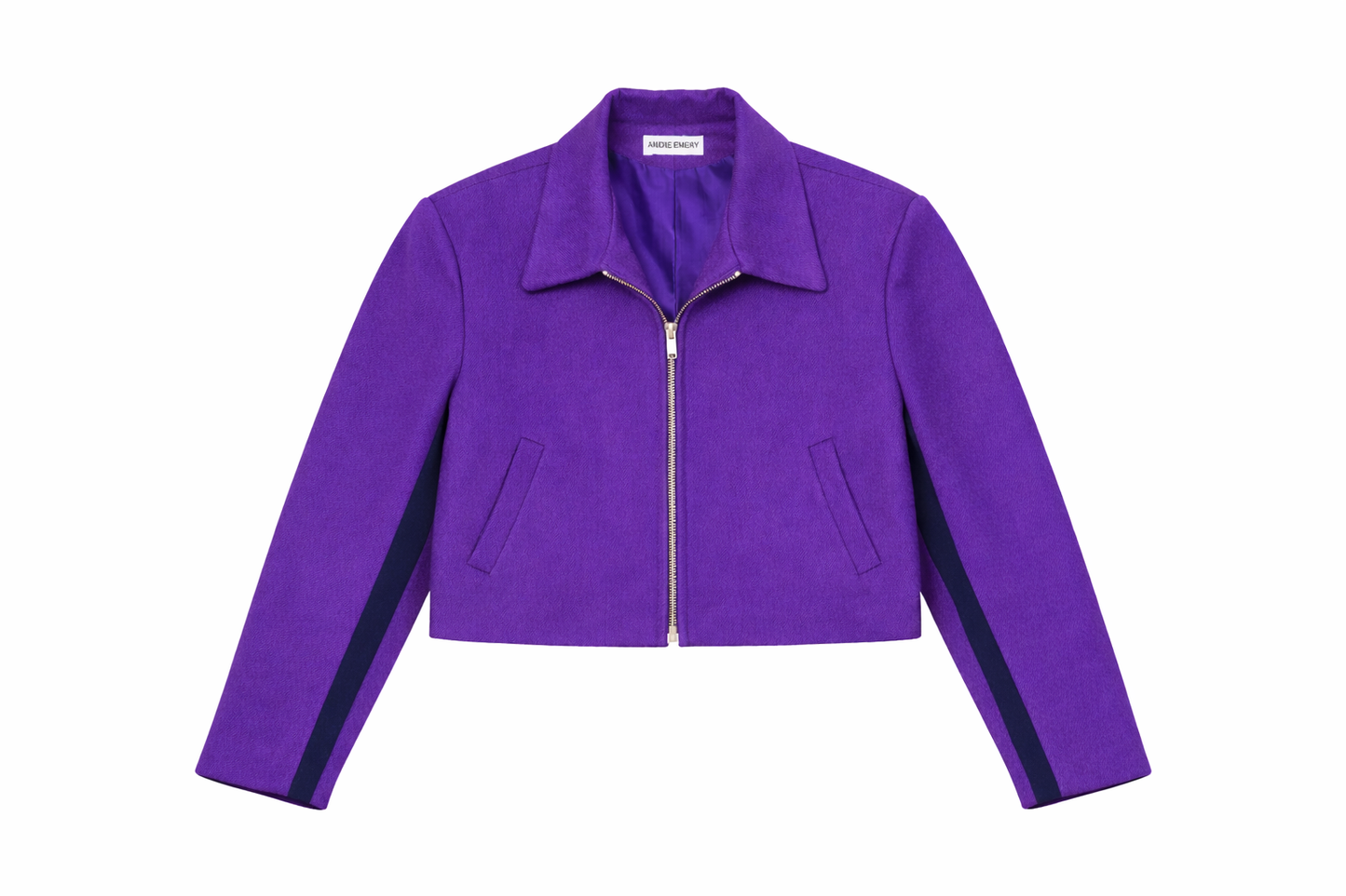Violet Cropped Wool Jacket