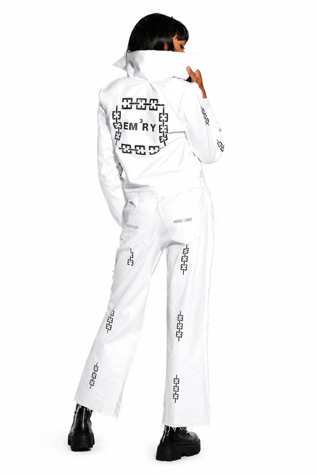 White Denim Link Jacket