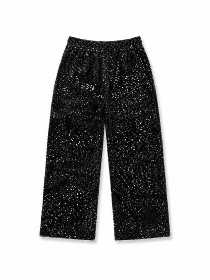 Black Sequin Trousers