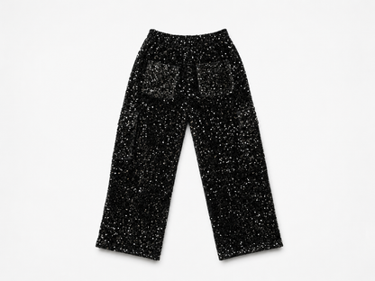 Black Sequin Trousers
