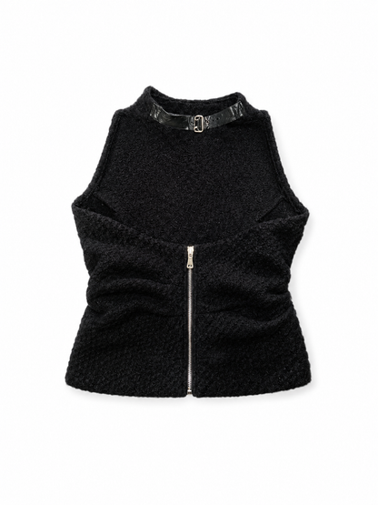 Wool Pleated Halter Top