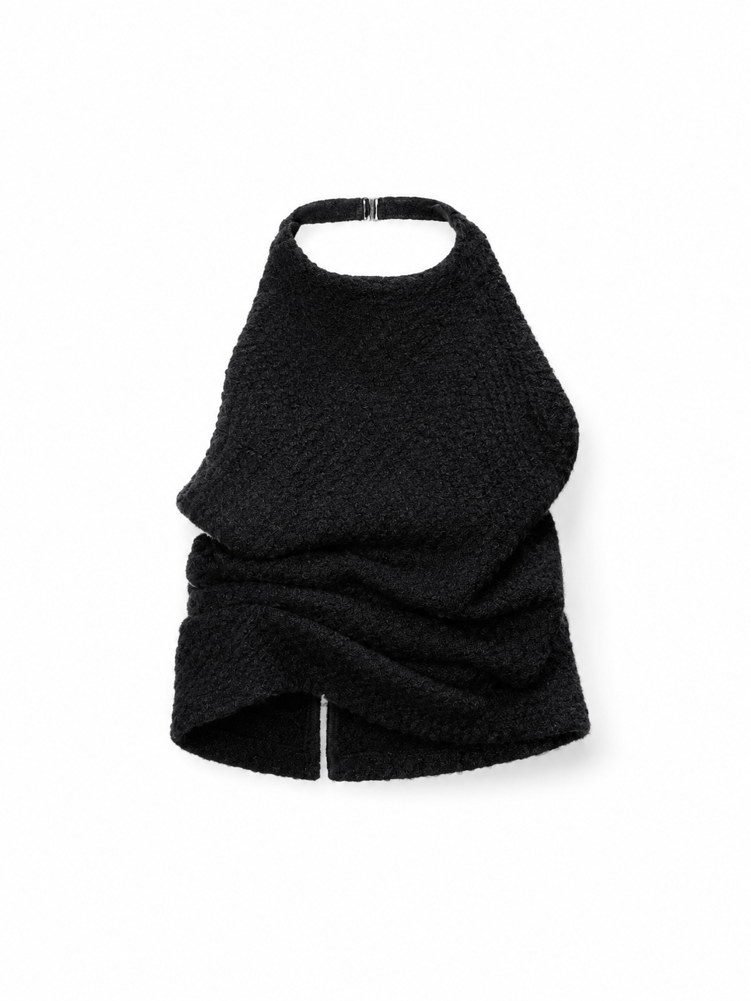 Wool Pleated Halter Top