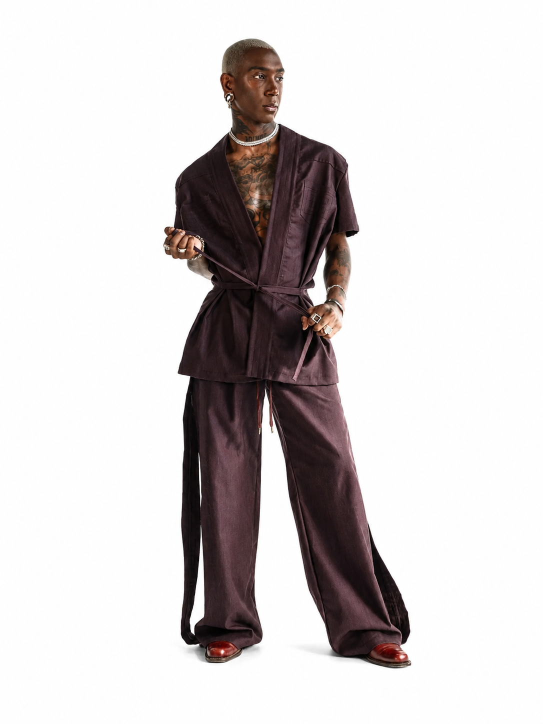 Maroon Parachute Trouser