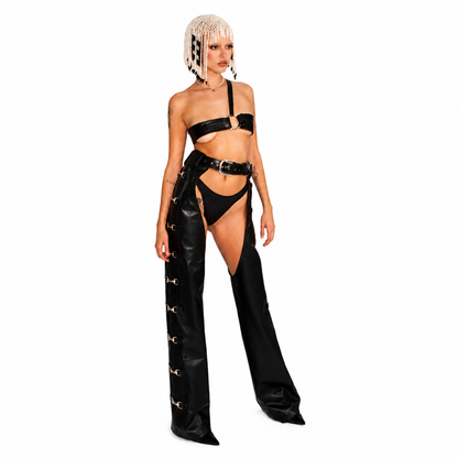 Black Leather Chaps