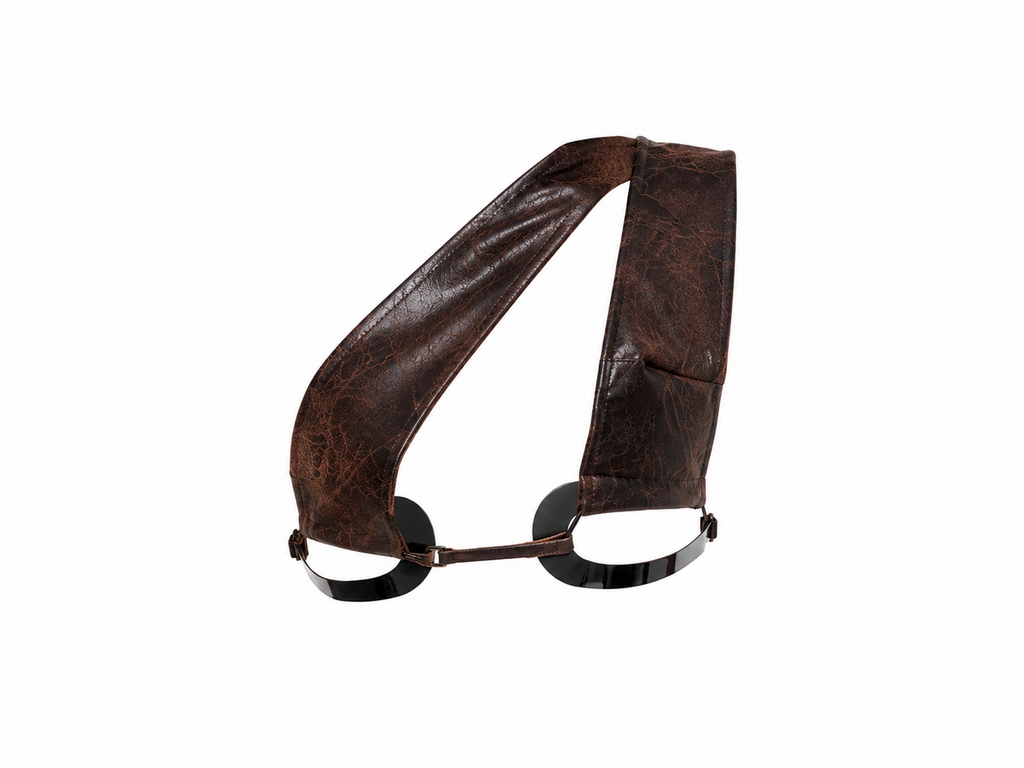 Luxor One-Shoulder Leather Top