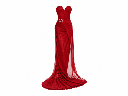 Cherry Bustier Maxi Dress
