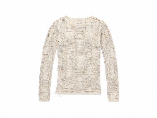 Destroyed Off White Long Sleeve