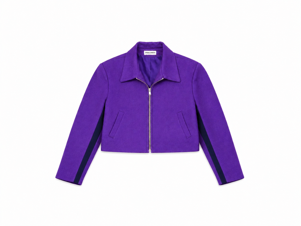 Violet Cropped Wool Jacket