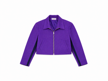 Violet Cropped Wool Jacket