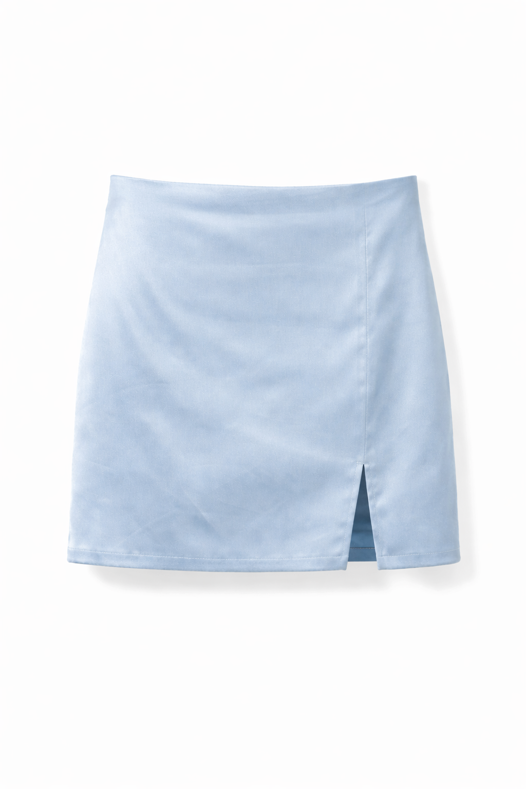 Silk satin mini skirt