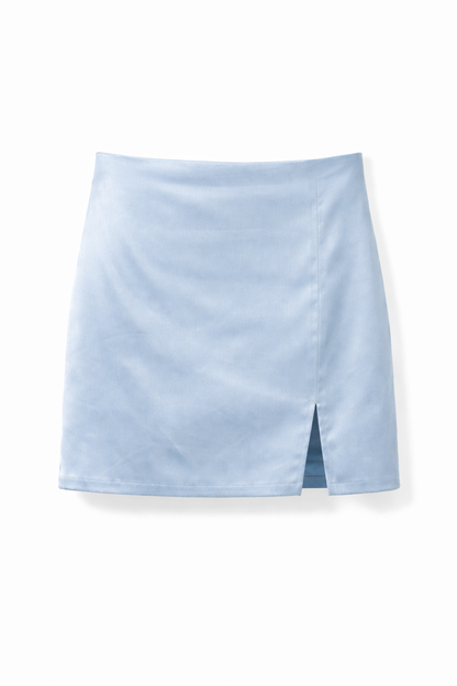 Silk satin mini skirt