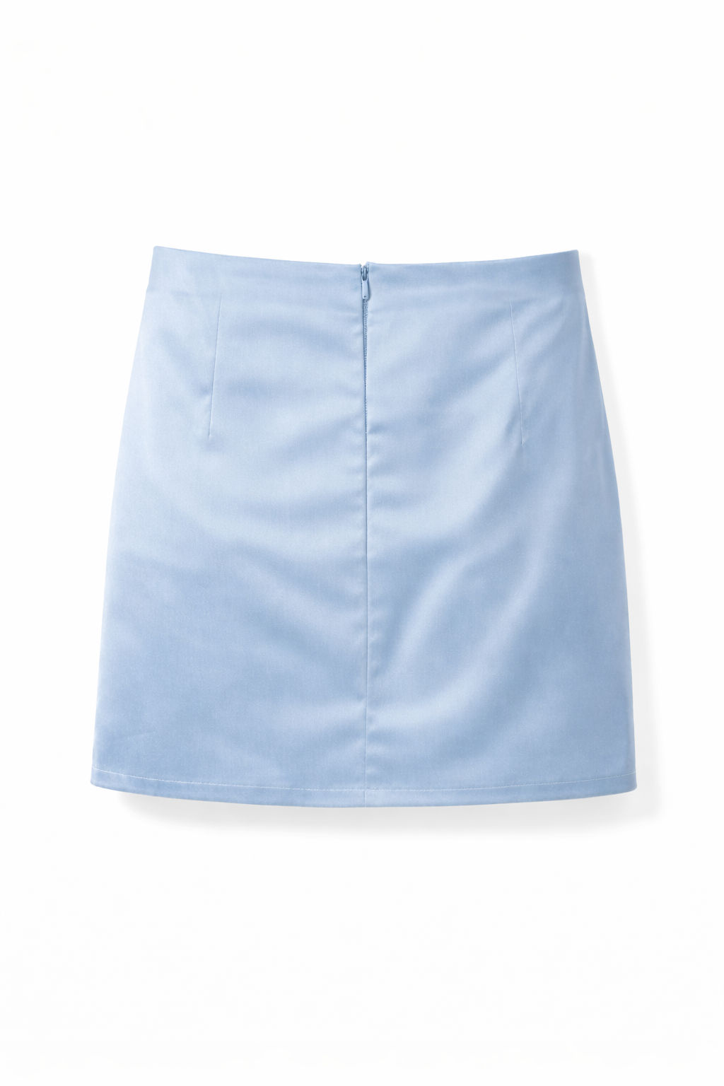 Silk satin mini skirt