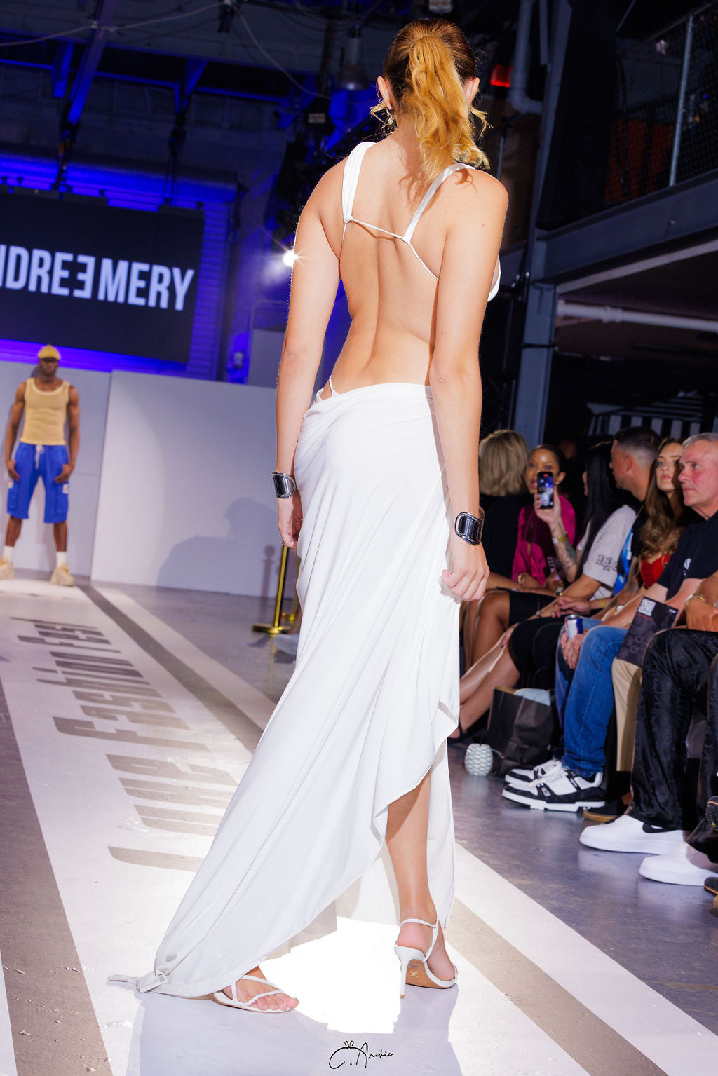 Andre Emery Anjea Cut-Out One-Shoulder Gown