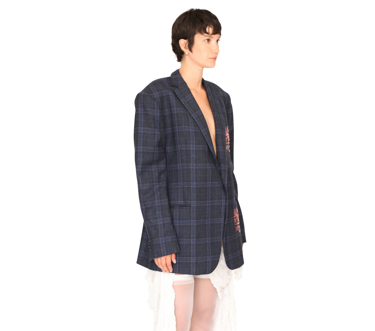 Plaid ‘’XOXO’’ Blazer