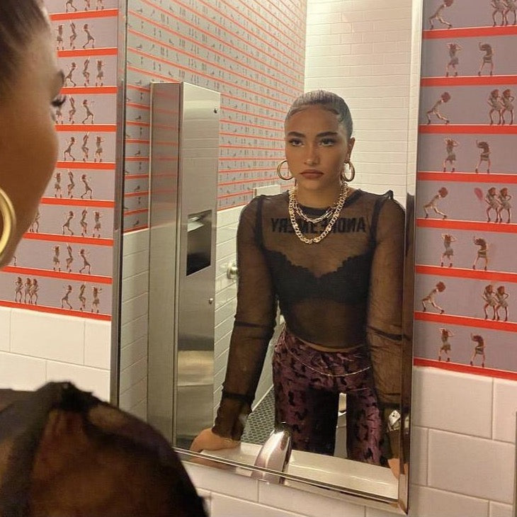 SPIDER WEB MESH TOP