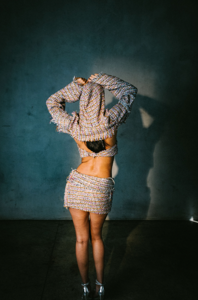Bouclé Miniskirt