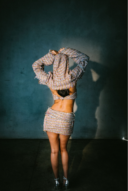 Bouclé Hooded Shrug
