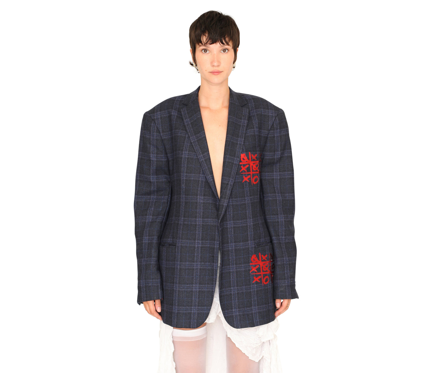 Plaid ‘’XOXO’’ Blazer